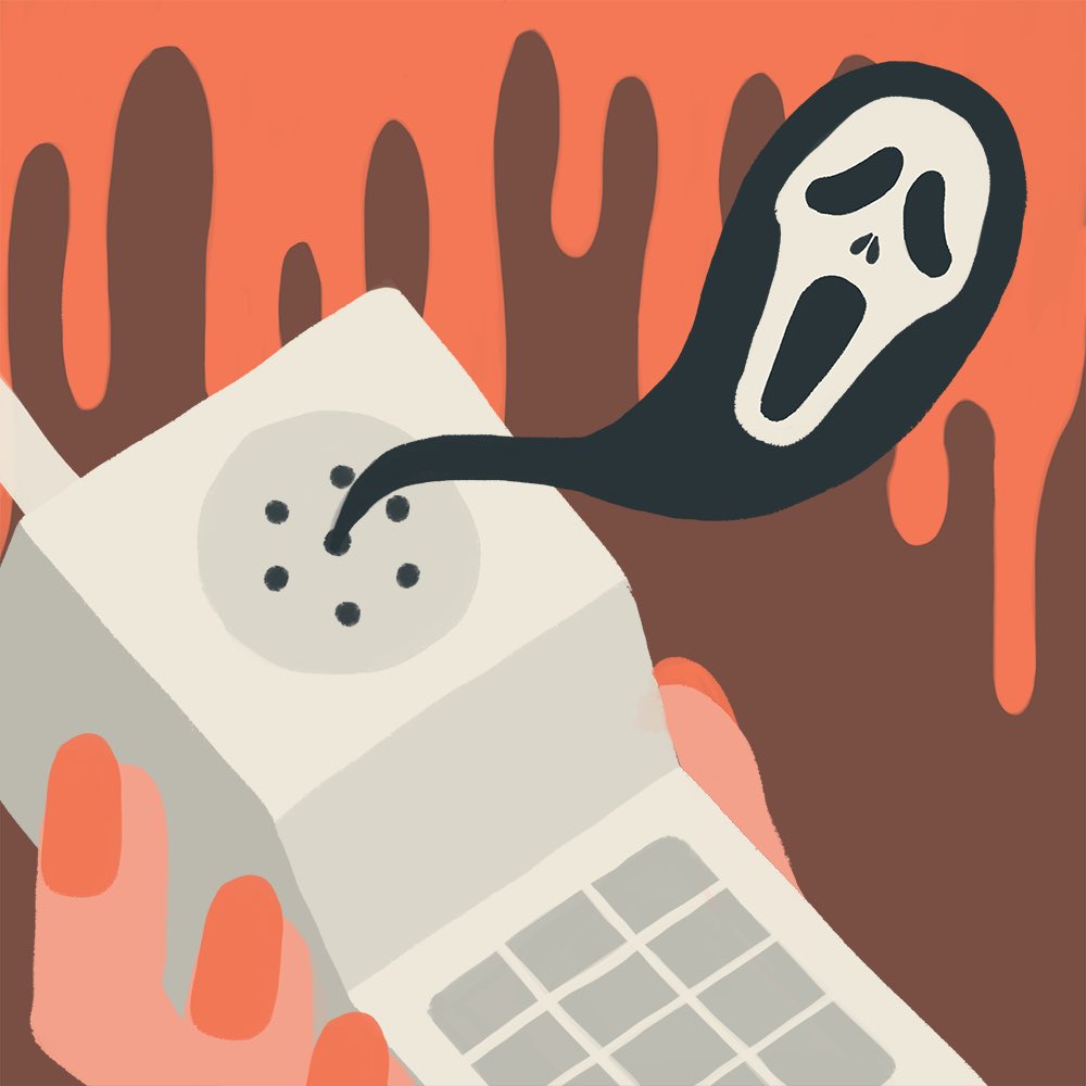 GamerunnerGuild's tweet photo. Illustration for the Scream episode of the Does Your Favorite Movie Suck podcast. @DYFMSuck #illustration https://t.co/aaSXoAiKZj