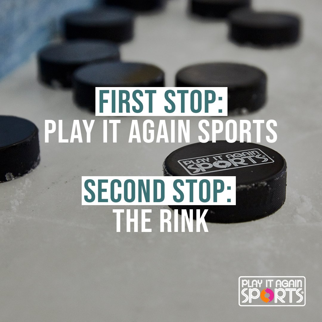 PIASRaleigh's tweet photo. First stop: Play It Again Sports. Second stop: the Rink! #playitagainsports https://t.co/v6fsL0ox2b