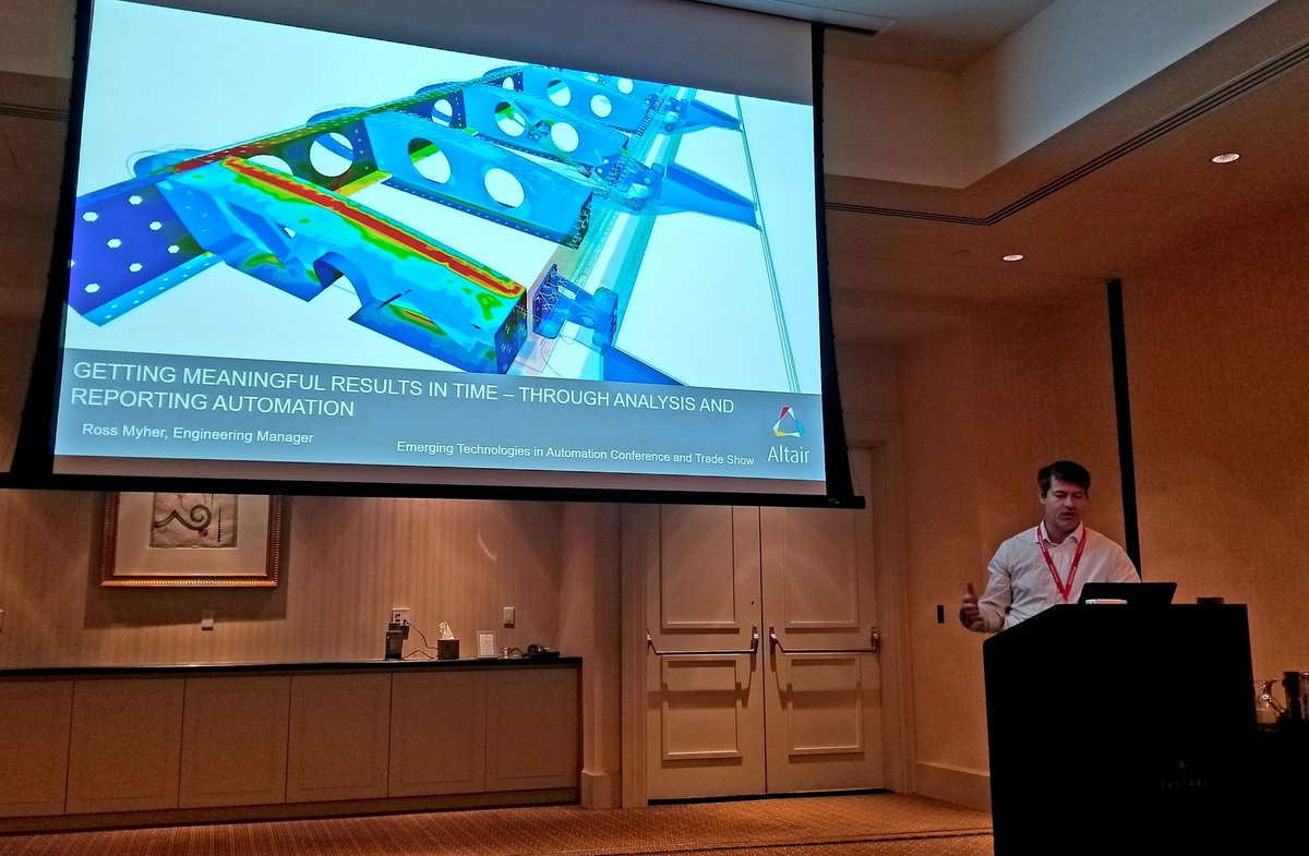 WendyLStark's tweet photo. Mold engineering - automated modeling and automated reporting and the path to simulation-driven design from Altair Engineering #EmergingTechWE @weecdev https://t.co/rN8rQh7HjH