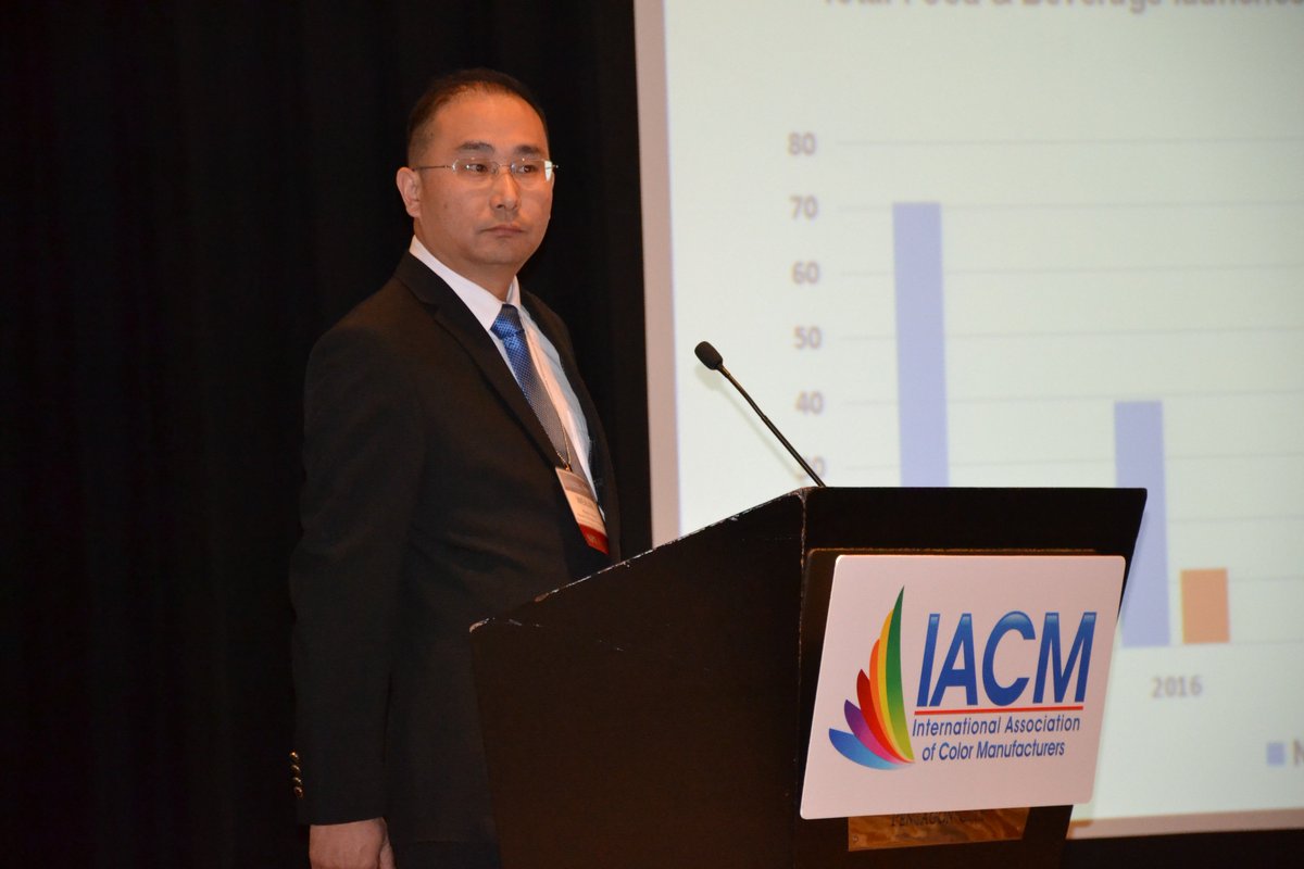 GlobalColorCon's tweet image. #GlobalColorCon18 Dr. Wenjin Zhang gave a much needed regulatory update on natural food colors in China. #FutureColor