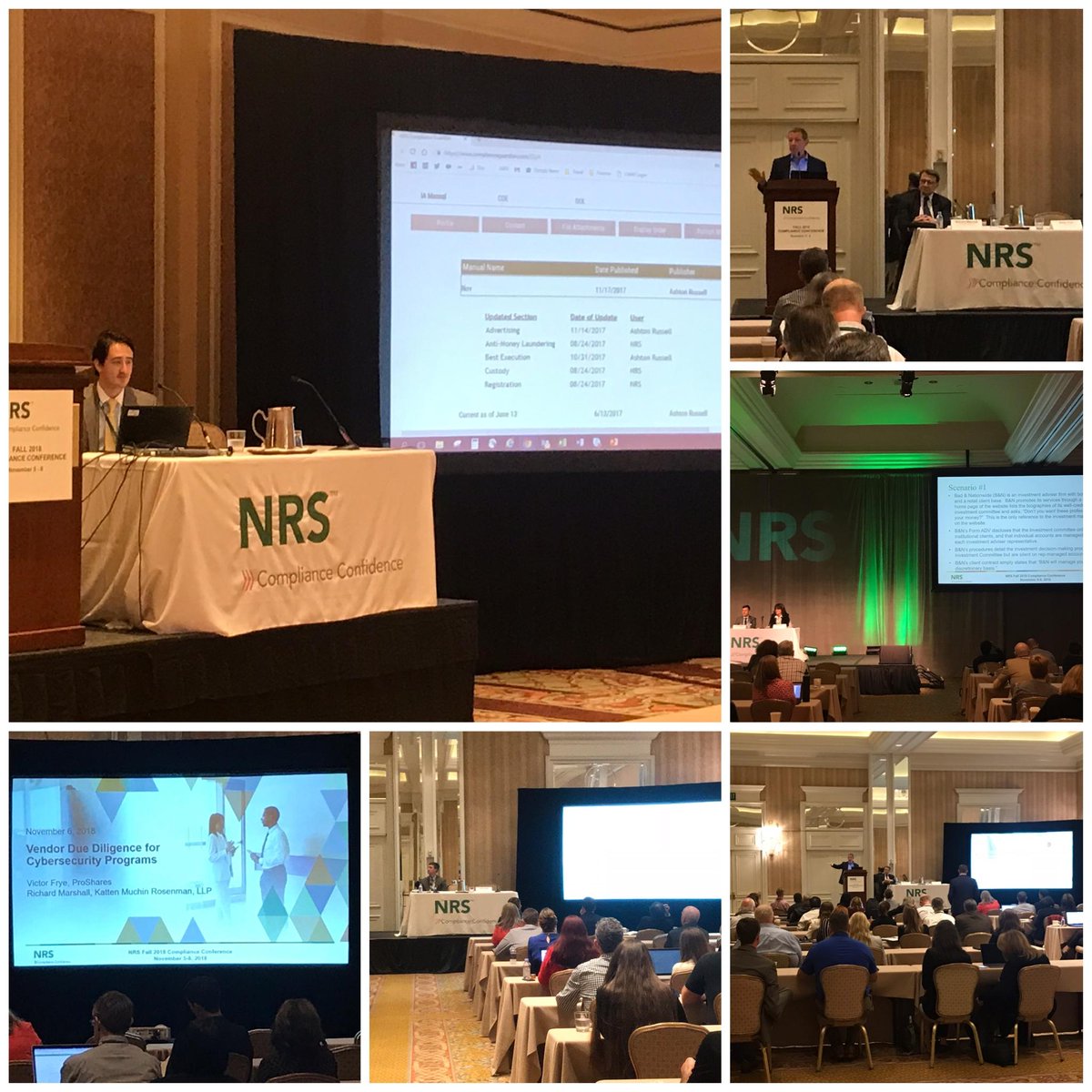 tweetNRS's tweet photo. Our morning sessions are wrapping up at the #NRSFall2018 Compliance Conference in @VisitCarlsbad @california, where we talked about a post #GDPR compliance world, #cybersecurity from a #ciso viewpoint and went into the benefits of #NRS #Technology https://t.co/lgzSxrkHFf