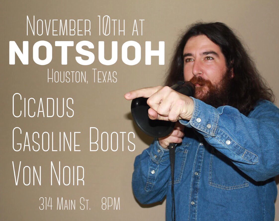 Gasoline_Boots's tweet photo. Fun Fact: Notsuoh is Houston spelled backwards. 
Another Fun Fact: We’ll be playing there this Saturday night. Come on out! https://t.co/tvqqA69yIB
