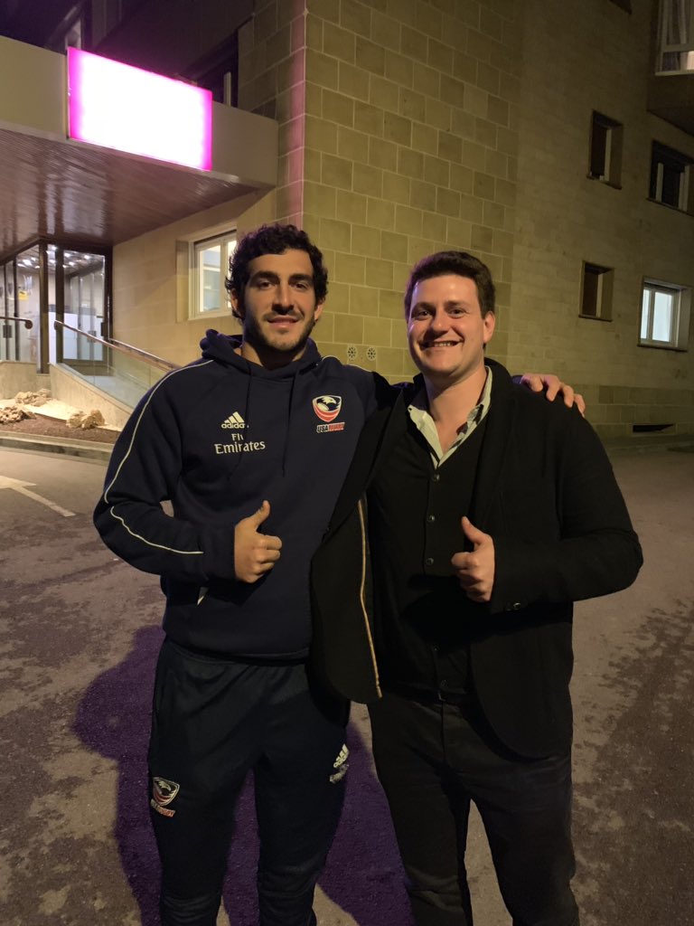 damiendussault's tweet photo. Great to meet the boys of the #digidustfamily down in San Sebastián with @USARugby before their game against @manusamoa https://t.co/X1FLVS2R0P