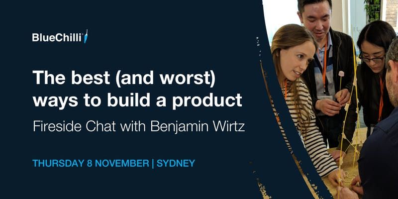 BlueChilliGroup's tweet photo. Just one more sleep until our event on the best &amp; worst ways to build a product! Come visit the #BlueChilli team in #Sydney &amp; ask us your best #ProdMan questions - and we'll get our new Head of Product @benfwirtz to answer in convo with @shinyhealthy!
https://t.co/3llYSON7K8 https://t.co/TloYdfZHsn