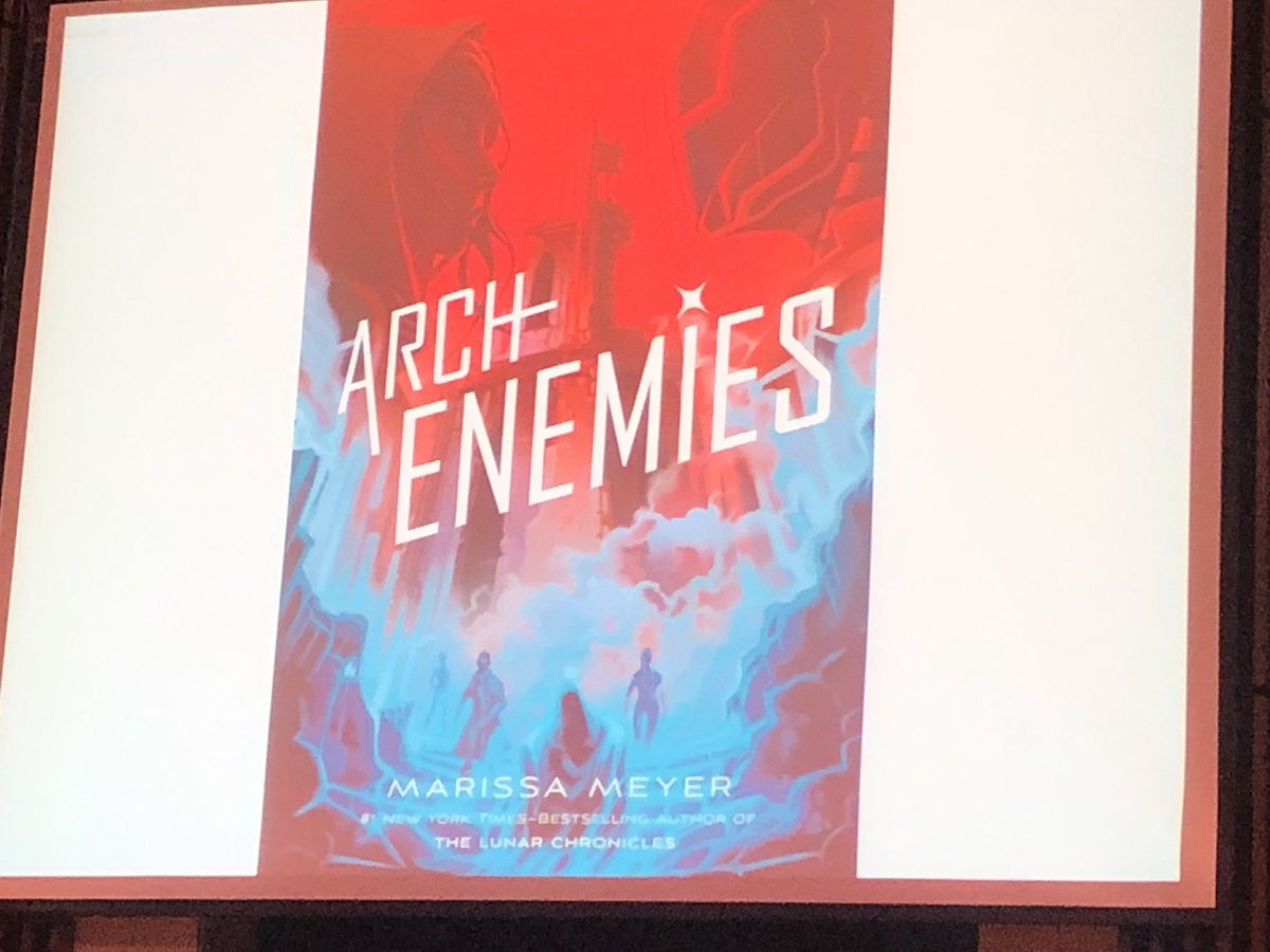ASHRosary's tweet image. Archenemies author @marissa_meyer LIVE at #ashrosary in front of an excited, costume-dressed crowd. #kidlit