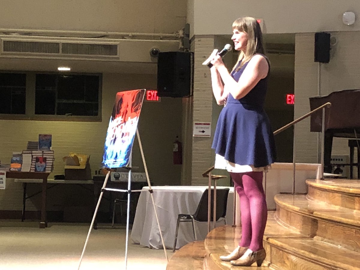 ASHRosary's tweet image. Archenemies author @marissa_meyer LIVE at #ashrosary in front of an excited, costume-dressed crowd. #kidlit