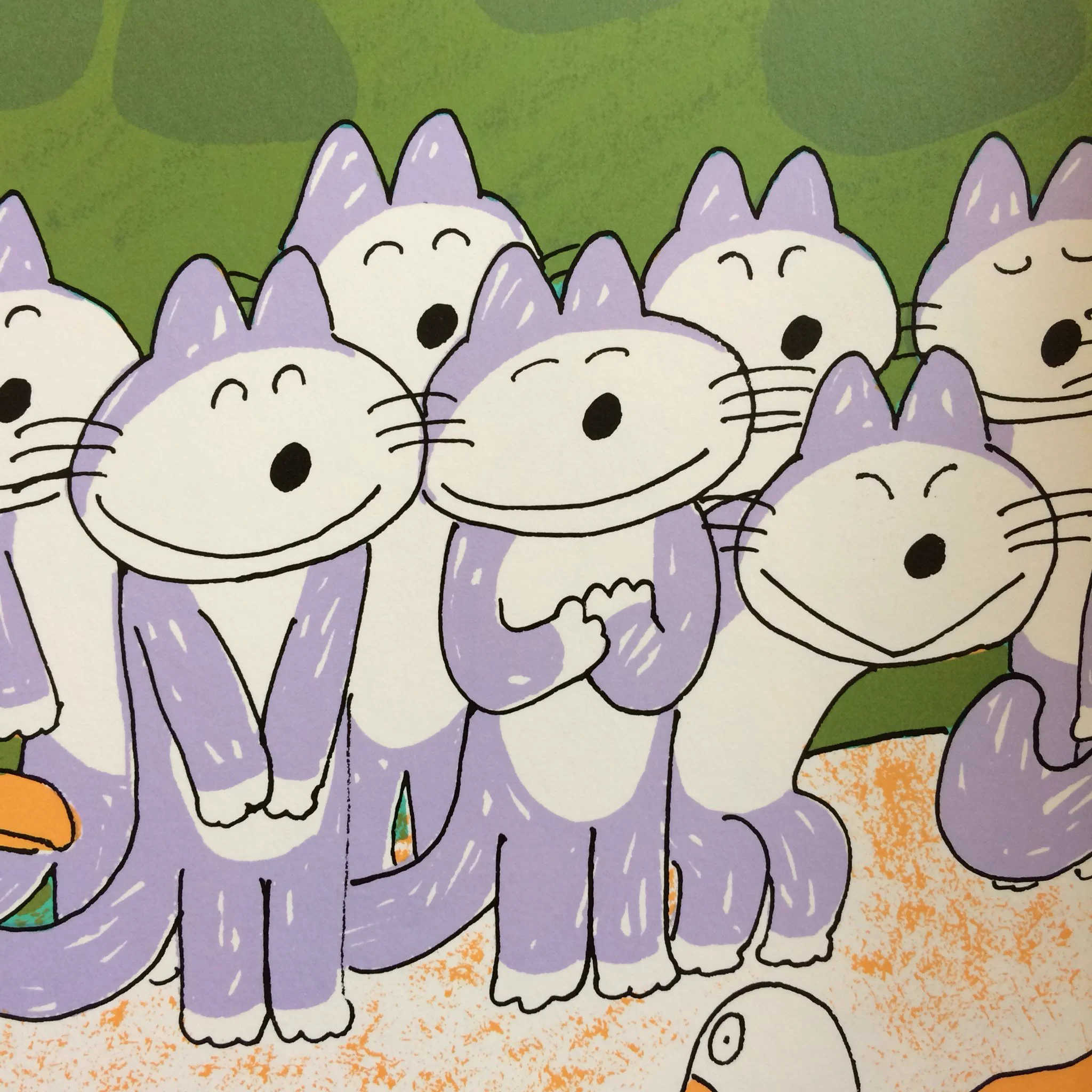 新発見！？11ぴきのねこ、隣り合う時はヒゲを共有してる説ｗｗｗ