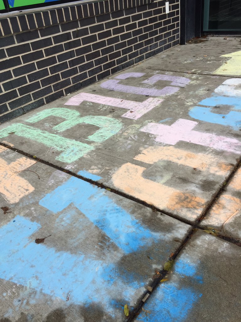 bcburden's tweet photo. Election Day 2018 @UWMadison #B1GVotes #ChalkTeam https://t.co/UQDaFrYZR2