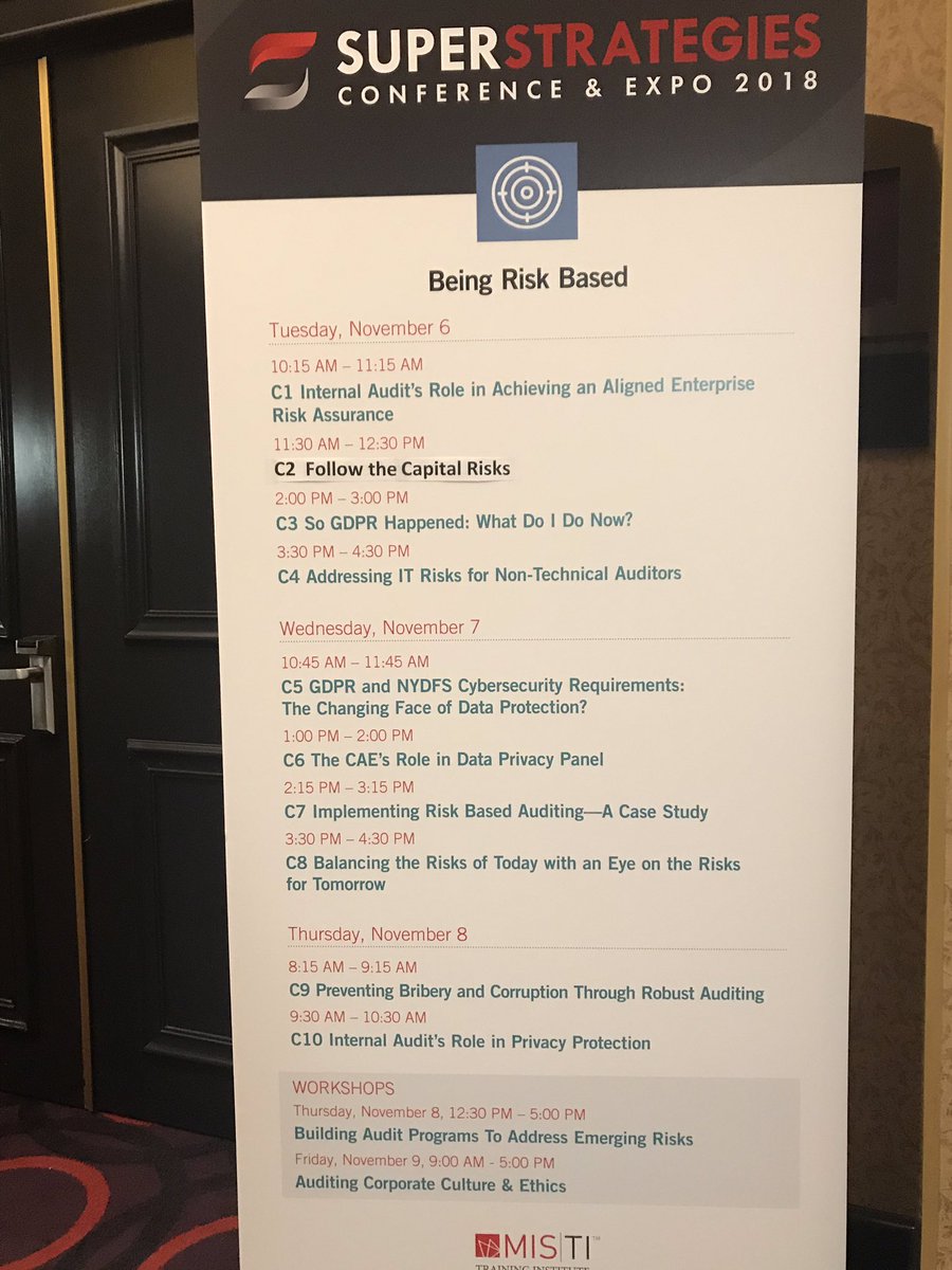 Fvukovits's tweet photo. Join me in 20 minutes in Sunset 2, here at the @MIS_Training #SuperStrategies as we talk #GDPR and what to do now.  Should be a lively discussion. https://t.co/DmcS1vblZS