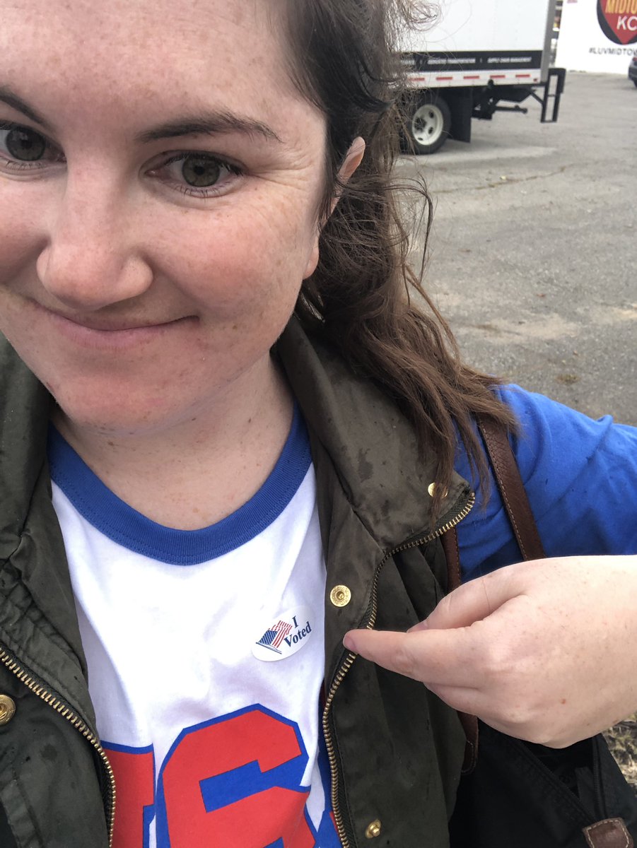 St. Paul’s 2936th voter of the day! A little rain couldn’t stop me from voting for my fellow survivors’ best interest and supporting <a href="/clairecmc/">Claire McCaskill</a>!