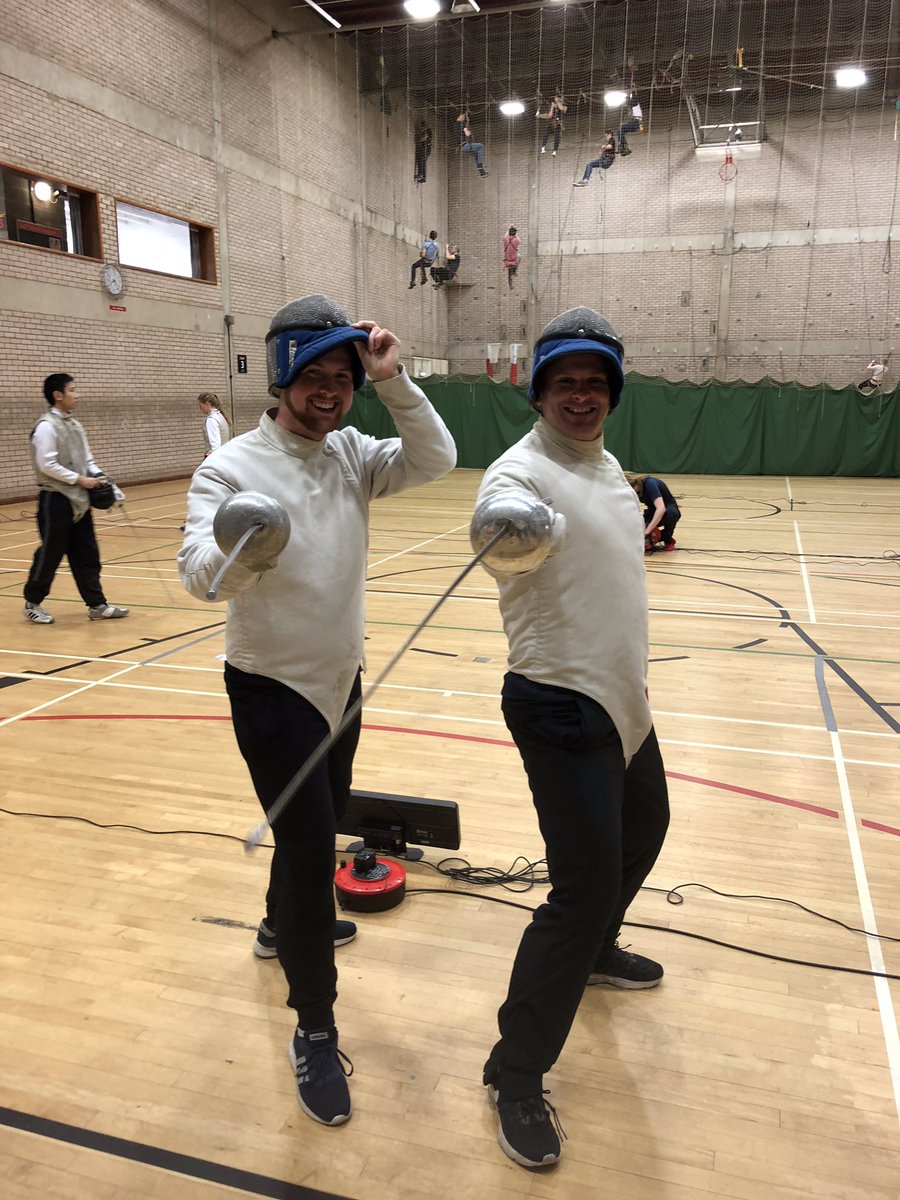 FencingClub's tweet photo. Head of Sport Keith Morris and York Sport President Zac came to join us for our fencing session today! Thank you for coming down and giving fencing a go! 
#fencingfierce #yorksport #yorksportpresident #fencingclub #headofsport #fencing #yorkfencing https://t.co/be8epThTU9