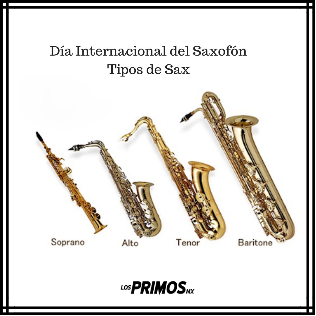 PrimosMX's tweet photo. Hoy es el día del saxofón conmemorando la memoria del inventor del instrumento Alphonse Sax 🎷🎷🎷🎶🎵🎼
#SaxDay https://t.co/aB1SHIL6H6