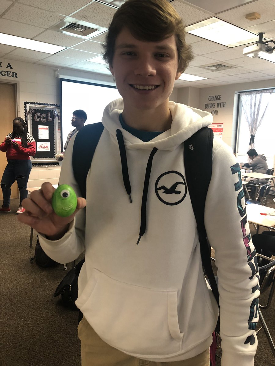brit_riddleHHS's tweet photo. Today my kiddos were issued egg babies..yes real eggs (not boiled either). Most of them were SUPER excited but we’re really going to see how excited they are after they turn them in on Friday🤣. Project based assessment is the best!! #iteachfacs #facsfirst #HooverPride https://t.co/kU8cGE7hMl