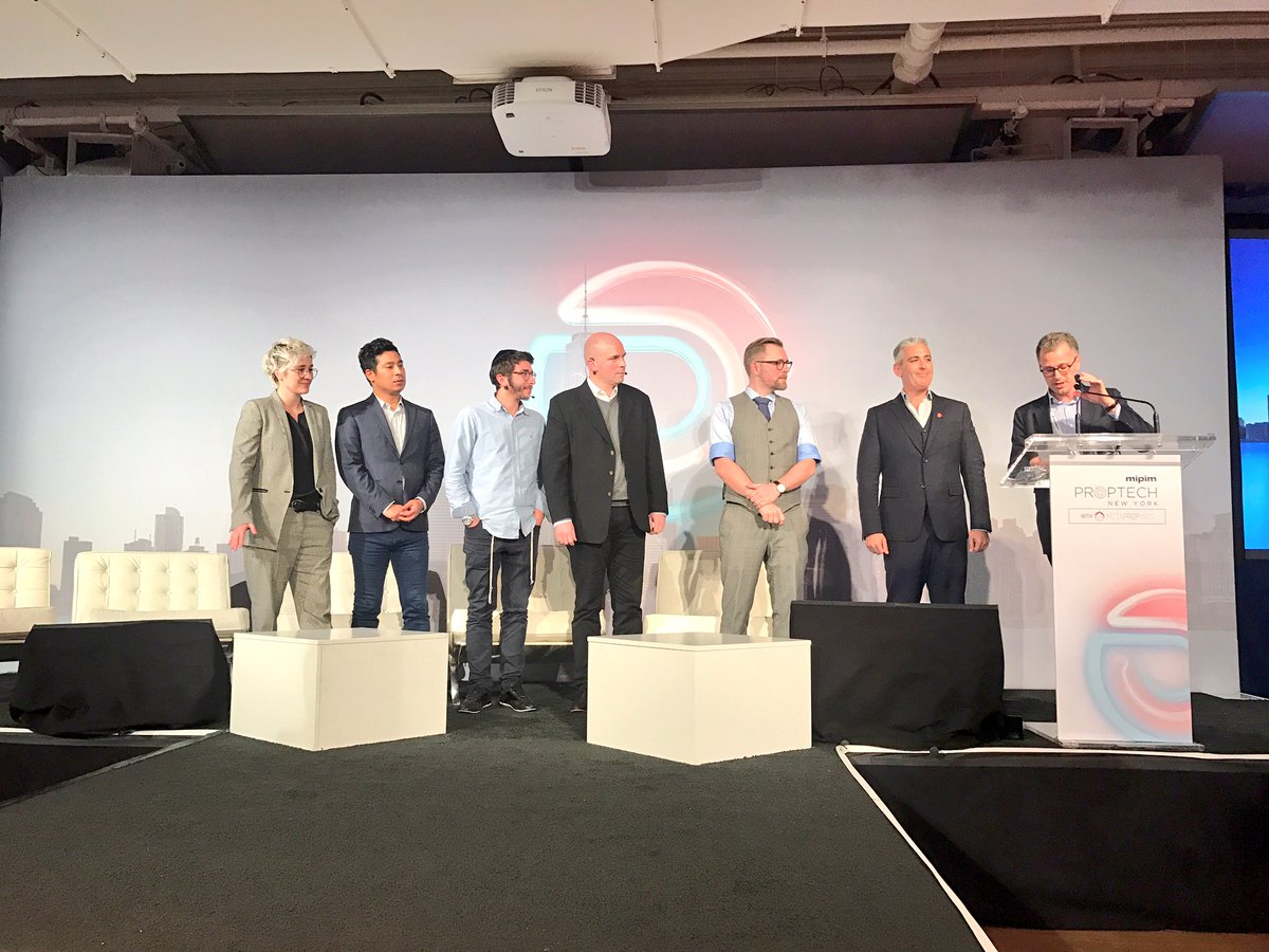 mipimny's tweet photo. .@aaronnblock and @filipporean announce the startup competition winners! Congratulations to @ontargetcloud and @get_district who will move onto the Startup Competition Finals at MIPIM 2019 in Cannes, France! #MIPIMProptechNYC #MIPIMPropTechNYC #MetaPropNYC #NYCRETechWeek https://t.co/iRqVdoeOsz