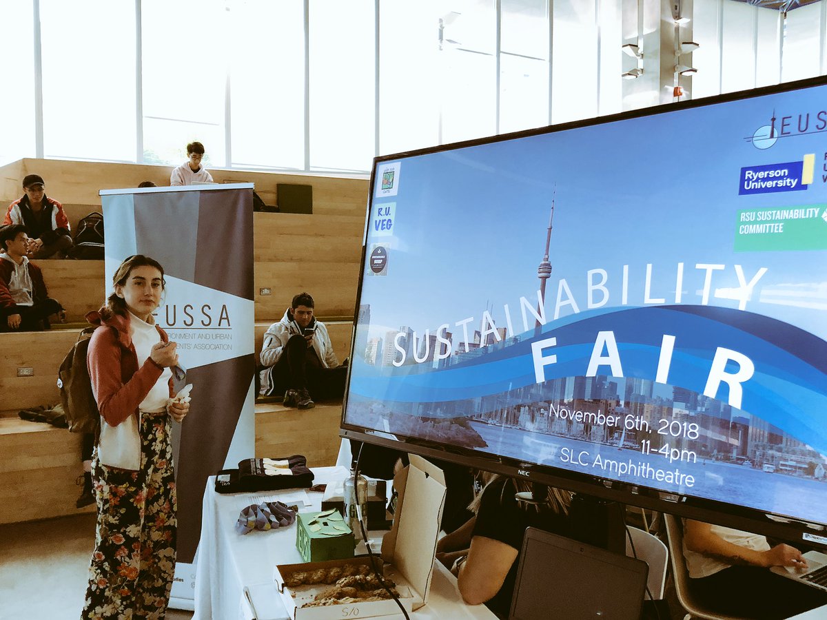 UrbanWaterTMU's tweet photo. Sustainability Fair was a blast! Amazing to see such an incredible turnout, loved talking to everyone who came out today. HUGE thanks again to @WWFCanada @rsustainability @eussaryerson for all the amazing work and our collaboration! #LessSalty #RULivingLab https://t.co/gedOtkwVBK