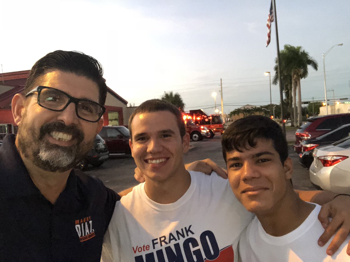 PresMannyDiazJr's tweet photo. Team is still grinding! #GRIT @VoteFrankMingo #MDJ2018
@RonDeSantisFL @RepJNunez @mattcaldwell_fl @voteashleymoody @JimmyPatronis @MarioDB @ScottforFlorida https://t.co/jxyEdfS8Q0