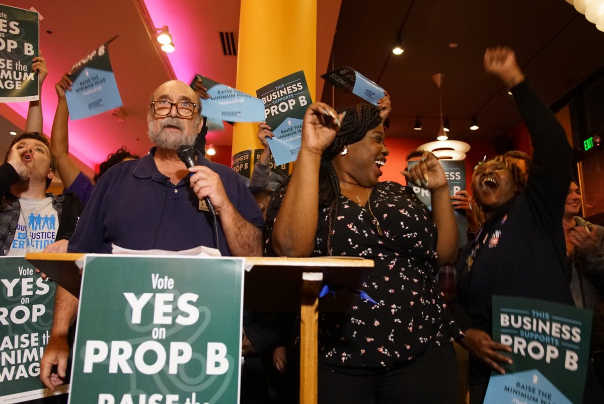 StL_WES's tweet photo. MISSOURI GOT A RAISE!

#YesOnB #RaiseUpMissouri #UnionPower #WEStrong https://t.co/TbClZ7Ya8H