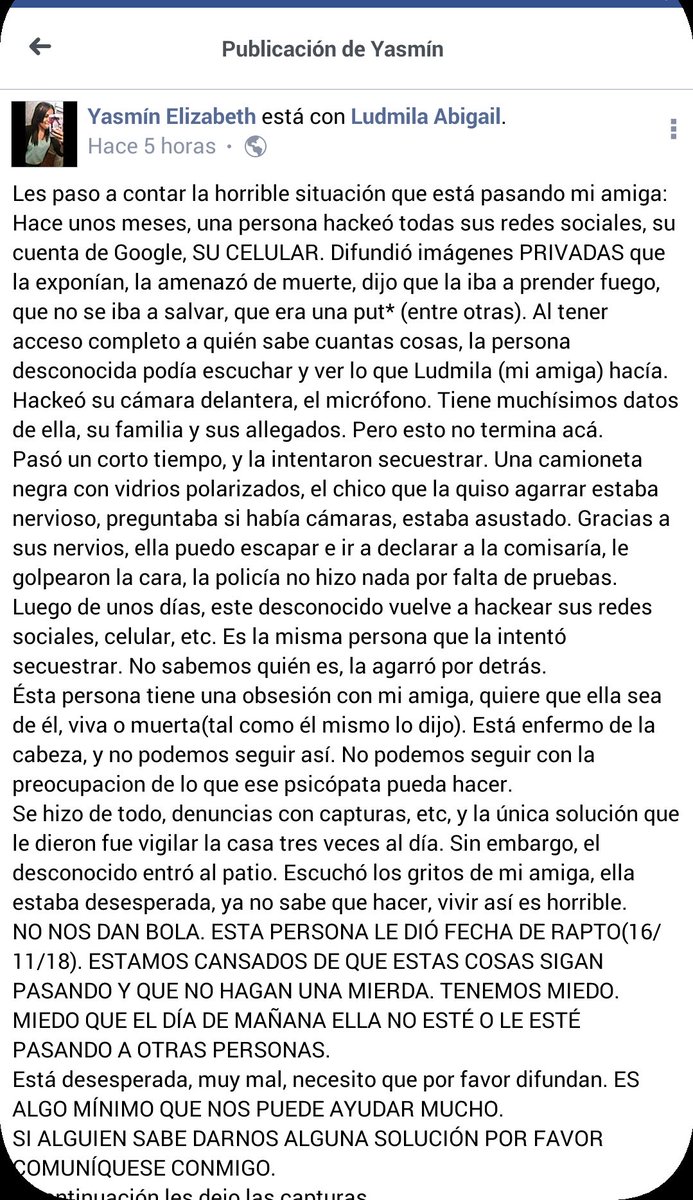 sevaacaerrr's tweet photo. SI ENTRAN AL PERFIL DE LUDMILA ABIGAIL , PUEDEN VER TODO! LA CHICA YA HIZO LA DENUNCIA... https://t.co/61z898Q2kq