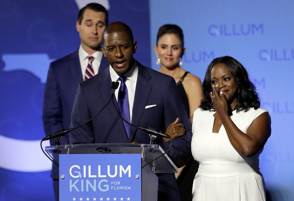Democrat Andrew Gillum conceded in his run to become Florida’s first black governor: "We’re going to fight, we’re going to keep fighting, we’re going to keep working, we’re going to keep believing."
#Midterms2018