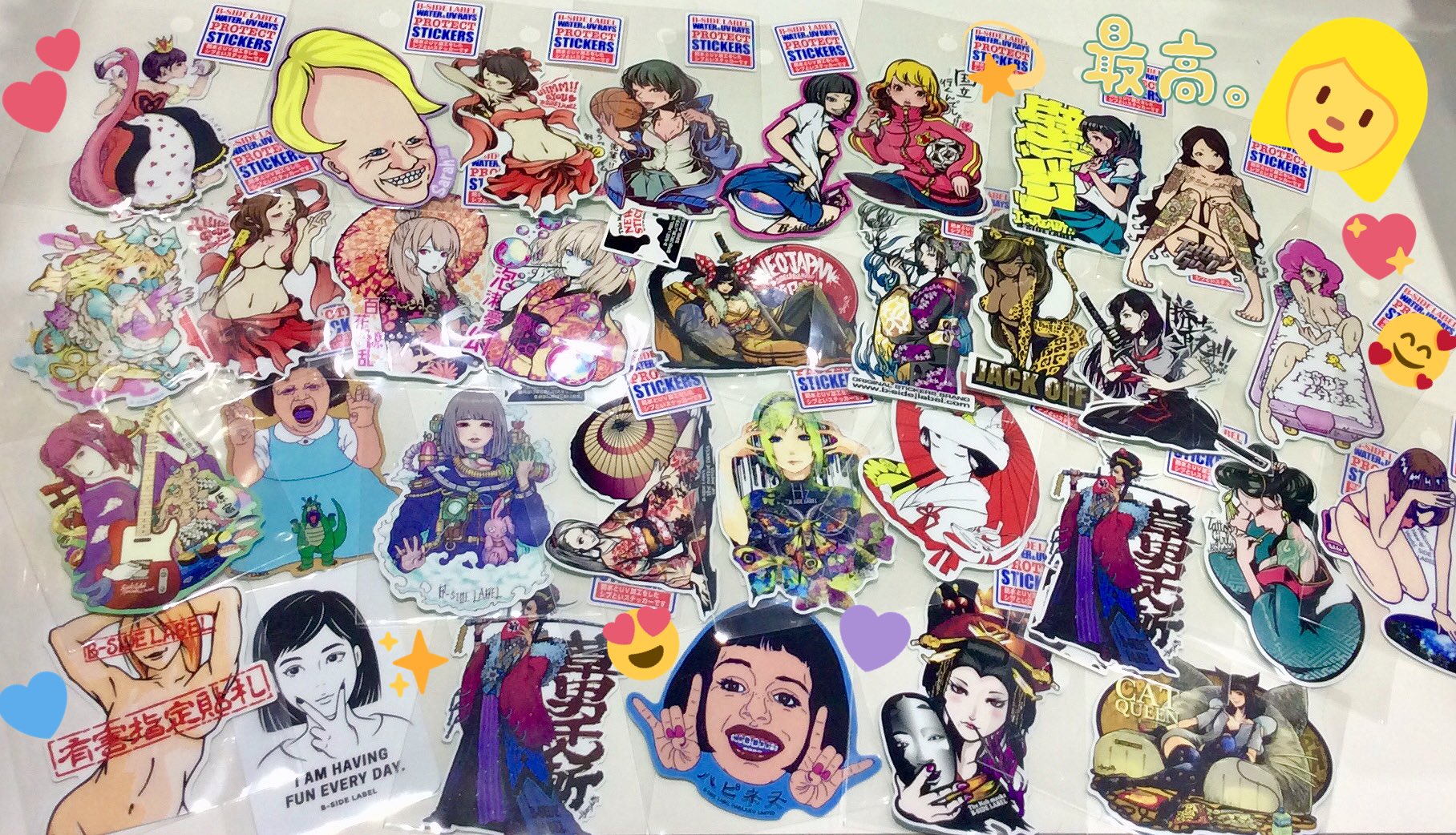Twitter 上的 ステッカー屋 B Side Label By原宿ショップ こんにちは 今日は いい女の日 という事でいろんな女の子の ステッカーを集めてみました あなたは可愛い女の子 かっこいい女の子どっちがお好きですか 新しいステッカーやグッズもあるので是非お