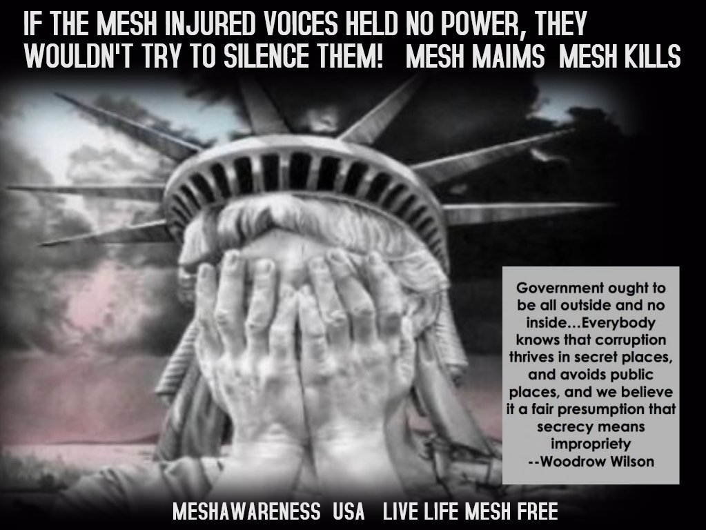 JanUrban12's tweet photo. Make #MedicalDevice #Safety a #Prority #Freedom is about stopping the past #Medical #Innovation that goes #Untested and is not #Regulated #Harms 100,000's #Patients #Annually It's #Time to #CleanThisMeshUp #ElectionNight #MidtermElection2018 #Midterms2018 #StayInLine #BanAllMesh https://t.co/3viiF3W9nW