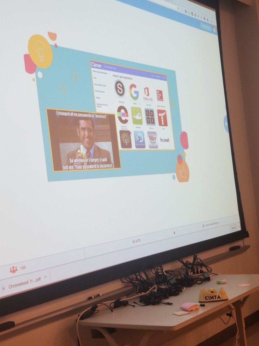 tsmithpsd's tweet photo. Who can teach over 100 @ParklandSchools staff on the use of Chromebooks and @Schoology ? The dynamic duo of @EdwardsPSD and @SpringhouseMS student Reva Gandhi! Check out their presentation from today: https://t.co/0JHadp9LNF  #stuvoice #talented #knowtheirstuff #psdpd #psdready21 https://t.co/aJDIqddn42