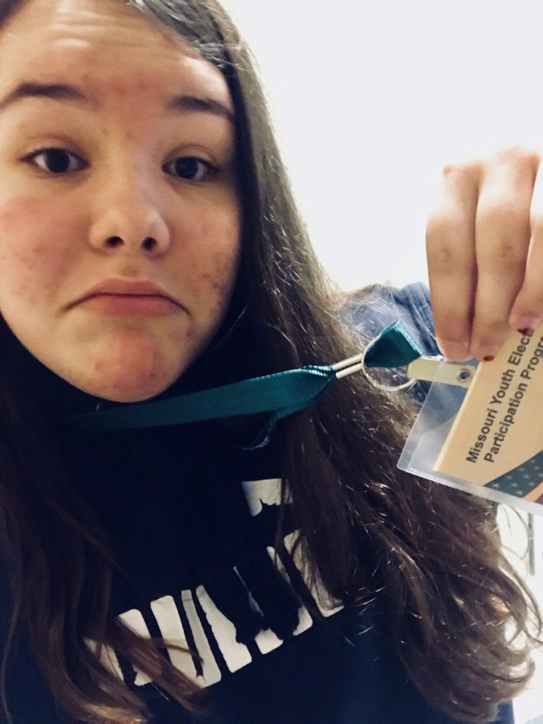 She isnt old enough to vote so instead she worked at our polling place #proudmom #TheFutureIsFemale ❤️