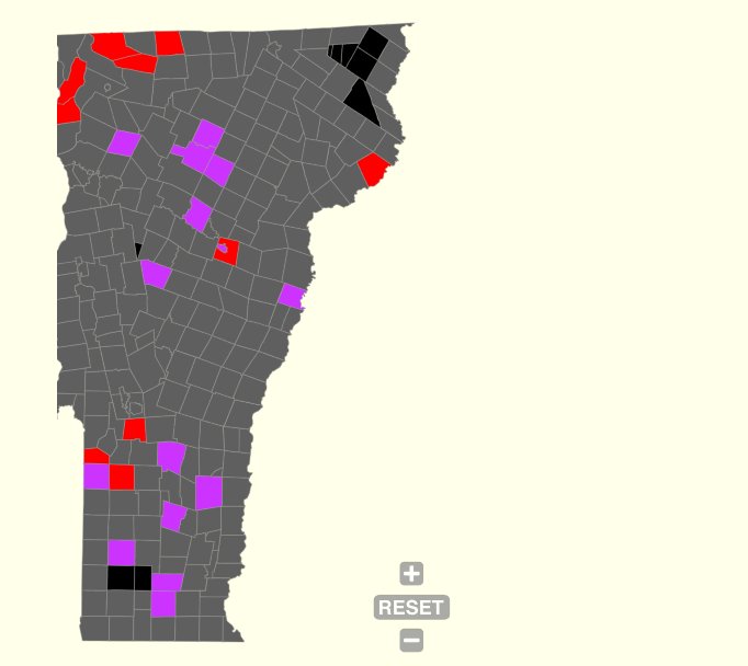 VtGoingUp's tweet photo. Turner (red) and Zuckerman (purple) - dukin' it out at 8 p.m #vtpoli . Pundits anticipate tie-die to die for. https://t.co/O1Y2l4f2z2