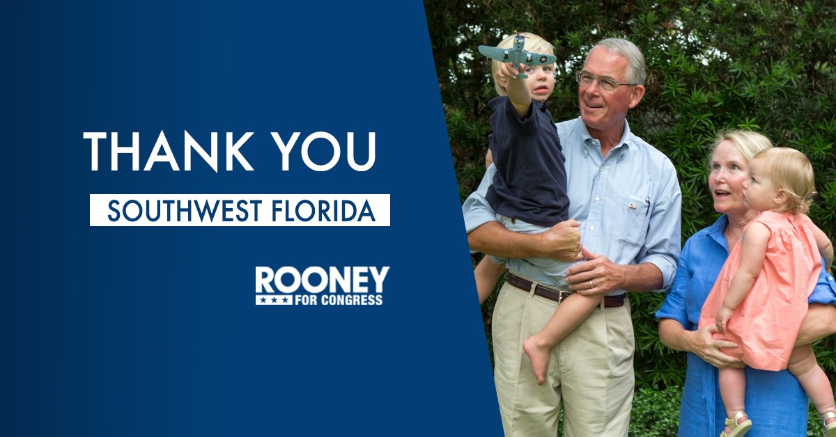 Thank you for your incredible display of support! From cleaning up our water, to continuing the fight for lower taxes and a more responsible Washington, I’m ready to keep working for Southwest Florida. Thank you!