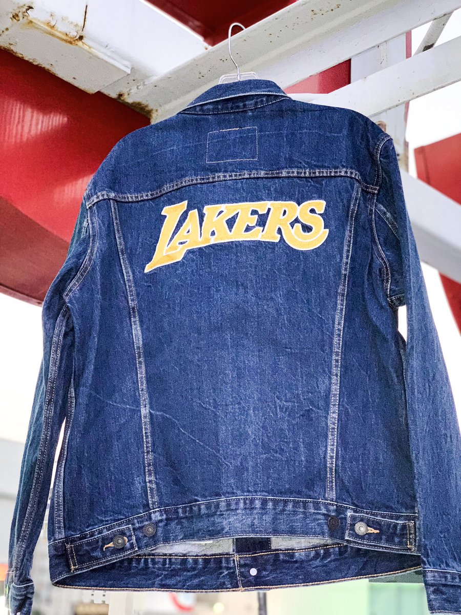 lakers jean jacket