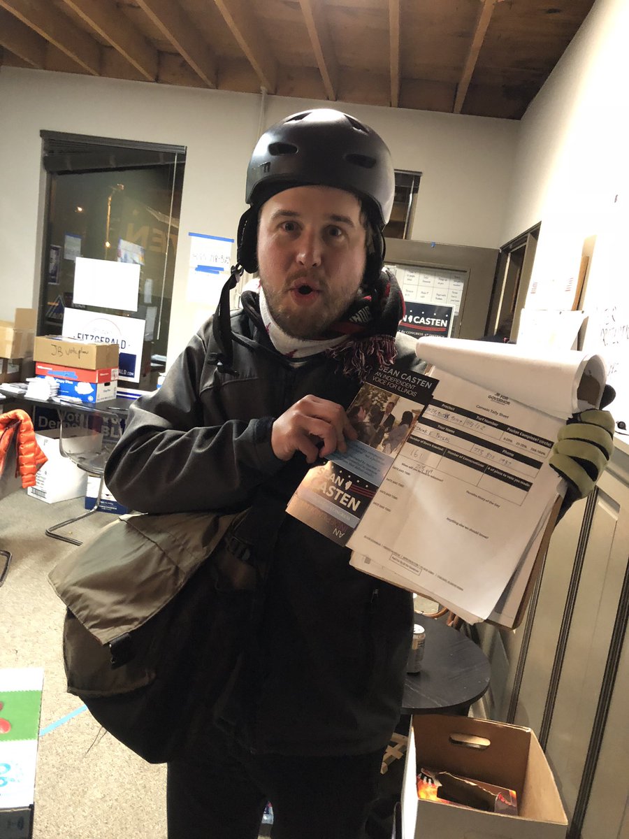 161 doors for @SeanCasten on a BIKE!! #likeaboss #FlipThe6th #IL06 @VoteCasten 10am -7:15pm