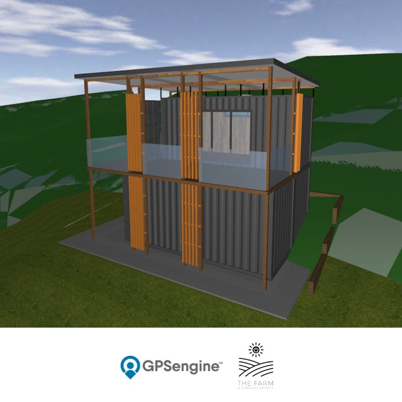 GPSengine's tweet image. The plans for The Farm "Central Processing Unit" have arrived! The CPU will house all of the smarts of The Farm, along with a fridge filled with tasty beverages. We are going with repurposed shipping containers as a shell. Saving money, but heat may be a challenge. #TheFarm