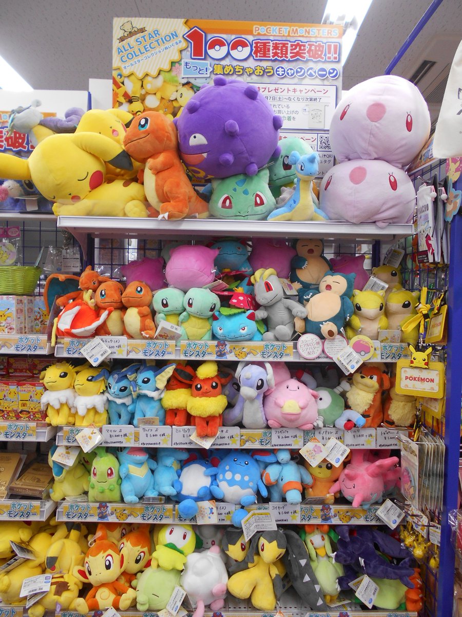 アニメイト池袋本店 キャラ情報 とっても可愛いポケモンたちのぬいぐるみが入荷したアニ ぜひぜひ遊びに来てほしいアニ T Co Frhuzpic9y Twitter