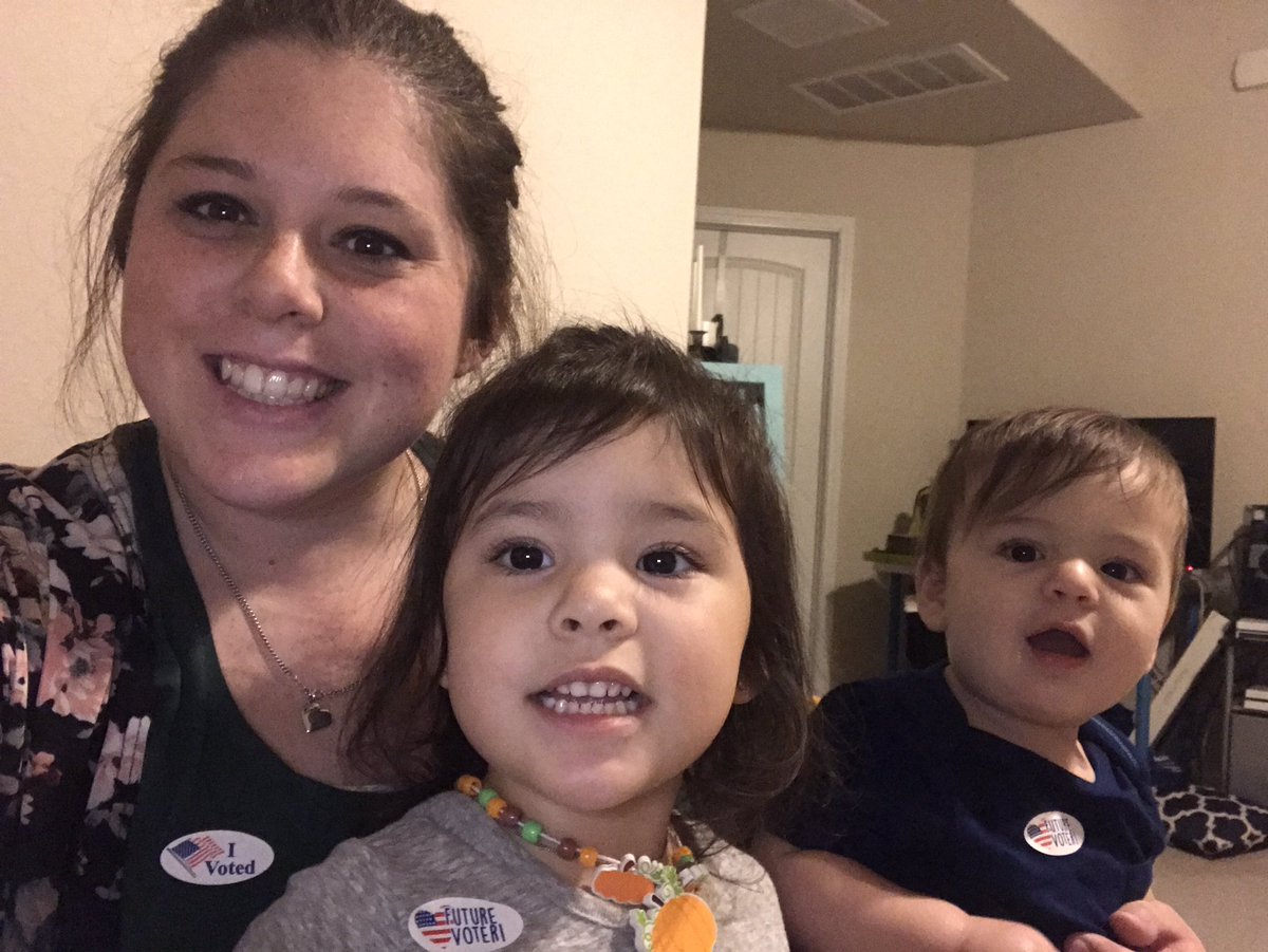 bjuarezmatador's tweet photo. I voted!!! My future voters went with me! ๐#matadorsvote https://t.co/B9eEFn5wWQ