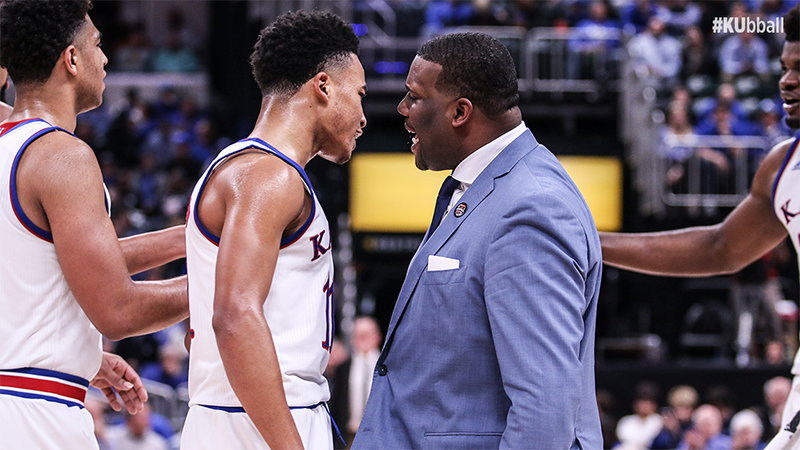 A big free throw from Devon Dotson and a defensive stop on the other end gives KU a 91-87 lead and the ball with 4.7 seconds left. #KUbball