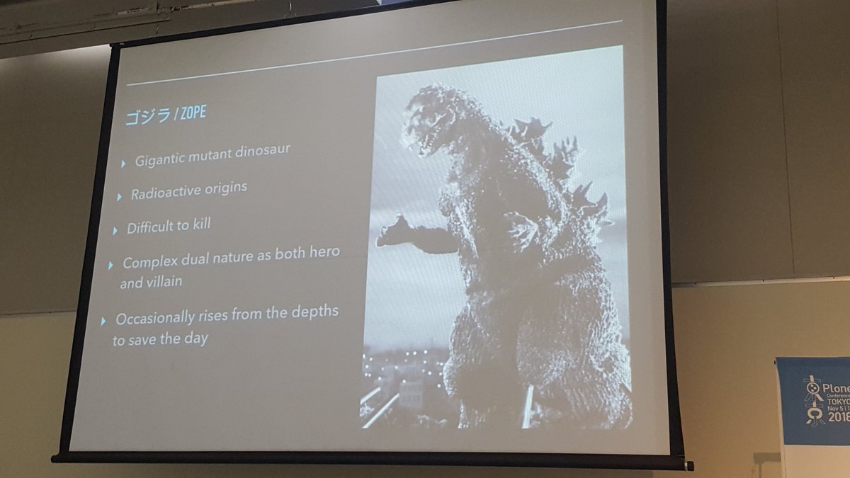 ericof's tweet photo. This is going to be the most tweet picture of #ploneconf2018 .
It is right on spot, it is true, it is alive.
#zope https://t.co/AMWSvS22GA