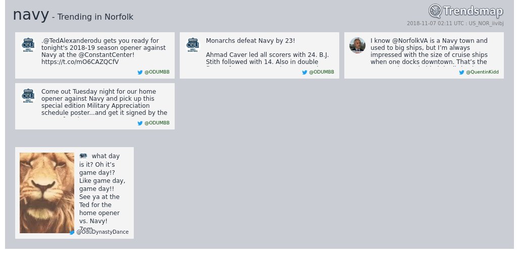 Trendsmap Norfolk tweet media