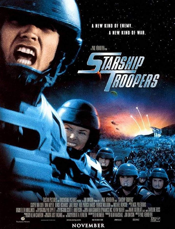 Released November 7th, 1997.
#StarshipTroopers
#DinaMeyer #JakeBusey #MichaelIronside #ClancyBrown #PaulVerhoeven
#Thriller #mystery #ScienceFiction #scifi #horror #horrormovies 'Come on you apes, you wanna live forever?'