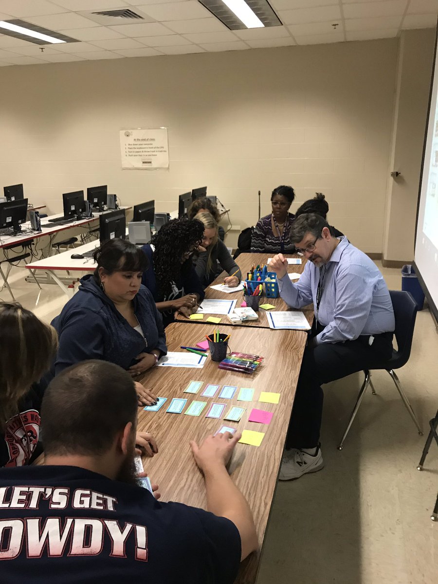 ReadWriteNEISD's tweet photo. E1 Rough Riders back at it again! 📊 The kiddos are in good hands! #assessandrespond #plcparty @WeAreTRHS https://t.co/YXAOnupCzG