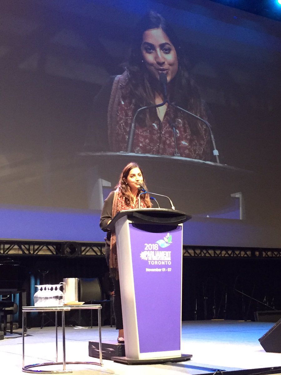 NextGenPoWR's tweet image. “Let our legacy as the next generation be that we leave behind less talk and more action.” - @SaraRahim at @InterfaithWorld #2018PoWR #InterfaithHasNoAge #NextGenPOWR