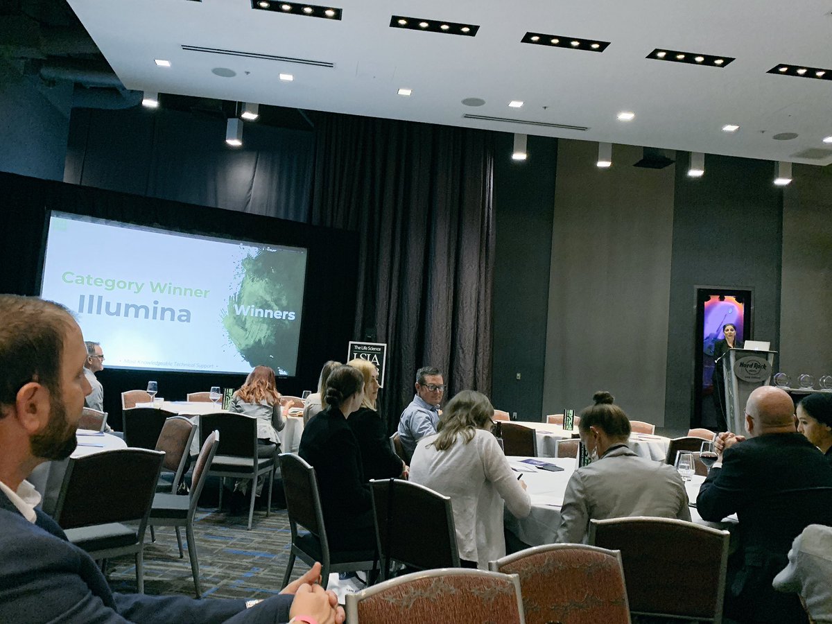 CALifeSciences's tweet photo. Congratulations @illumina for winning #LSIA2018’s Most Knowledgable Technical Support! https://t.co/IJNkqQoQVH