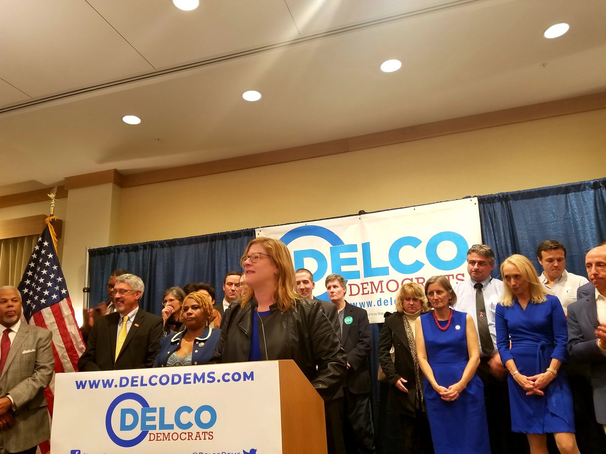 leanne4pa's tweet photo. The first woman to ever represent her deep red district. The first Democrats to represent their districts in years. Congratulations @JennOMara4PA @MikeZabel @DaveDelloso! I can't wait to work with you in HBG & get big things done for Delaware County! #PAVotesBlue #MakeItHapPENN https://t.co/ABqGhJVuMT
