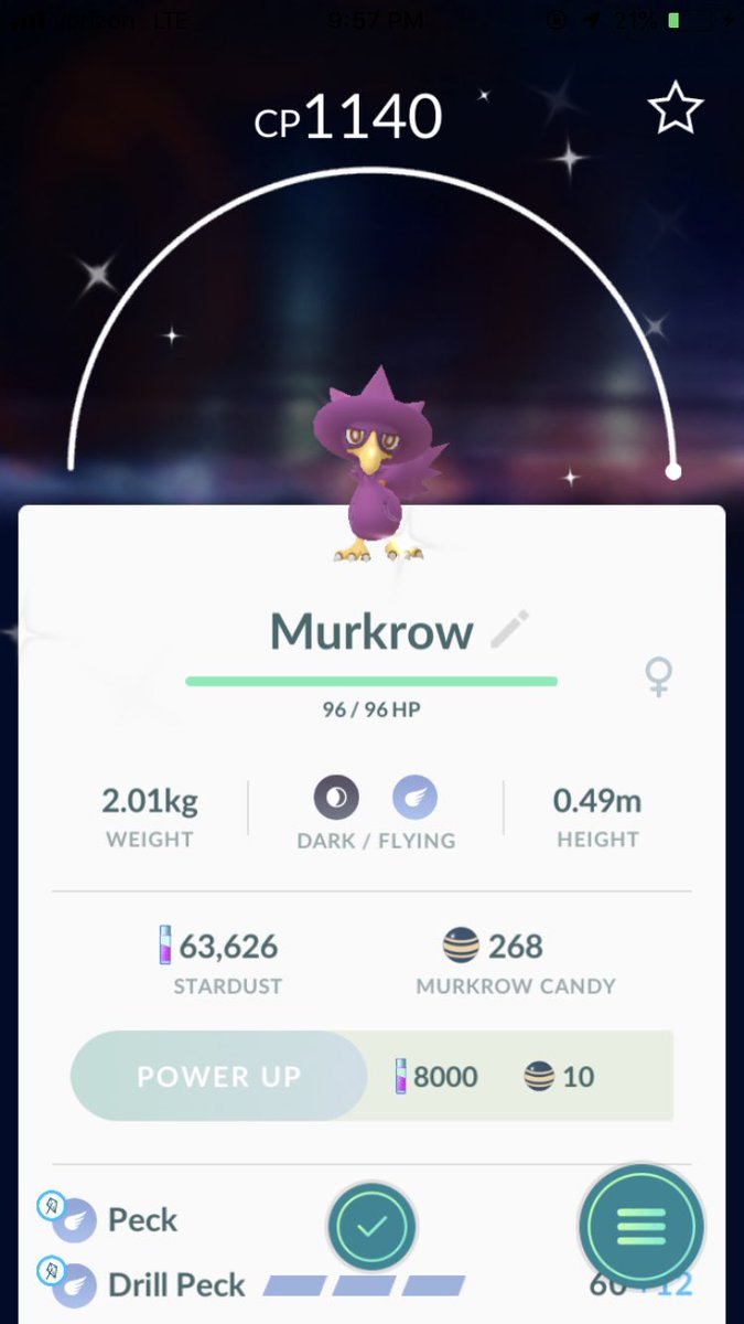 videogamerblaze's tweet photo. Shiny ✨ Murkrow https://t.co/DvknqnNNxE