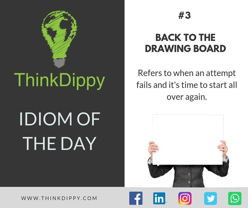 ThinkDippy's tweet image. IDIOM OF THE DAY #3! #thinkdippythinkdifferent 👩‍🏫🇬🇧👨‍🏫😃