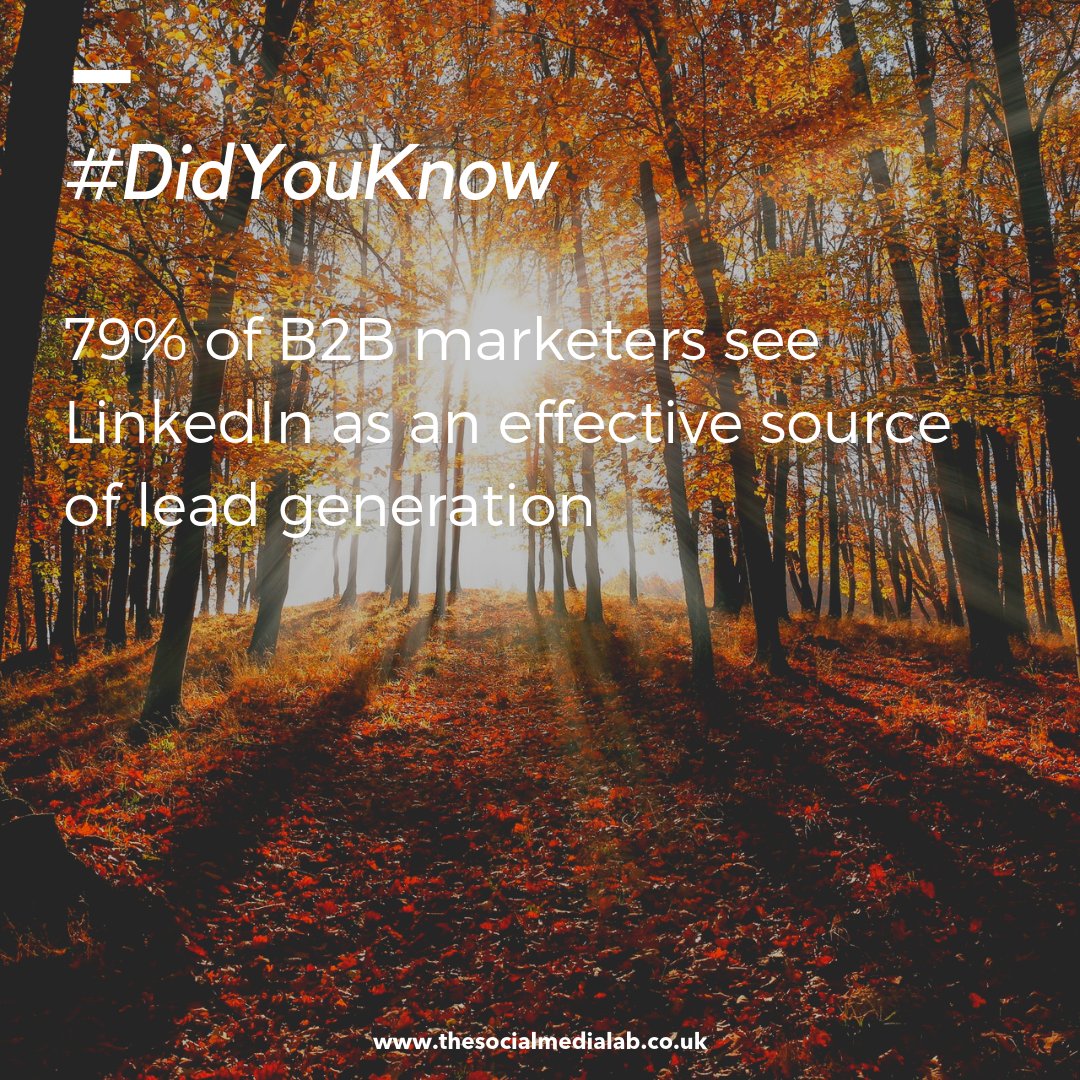 _TSMLab's tweet image. #didyouknow 👉 79% of B2B marketers see LinkedIn as an effective source of lead generation