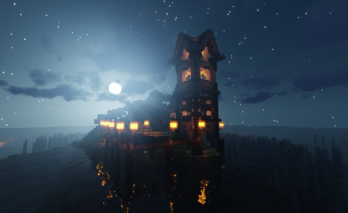 FluffySnale's tweet photo. Day 2, #Minecraft #GLSLshaders #MC113 little build test. https://t.co/WN7ETVMFRv