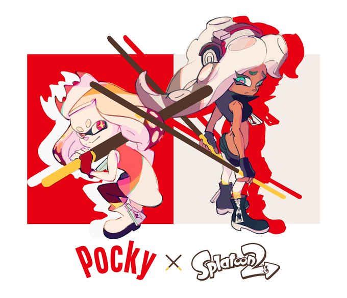 スプラトゥーン2 ポッキーを静かに構えるヒメとイイダが最高にクール 新たなフェスイラストが公開に インサイド