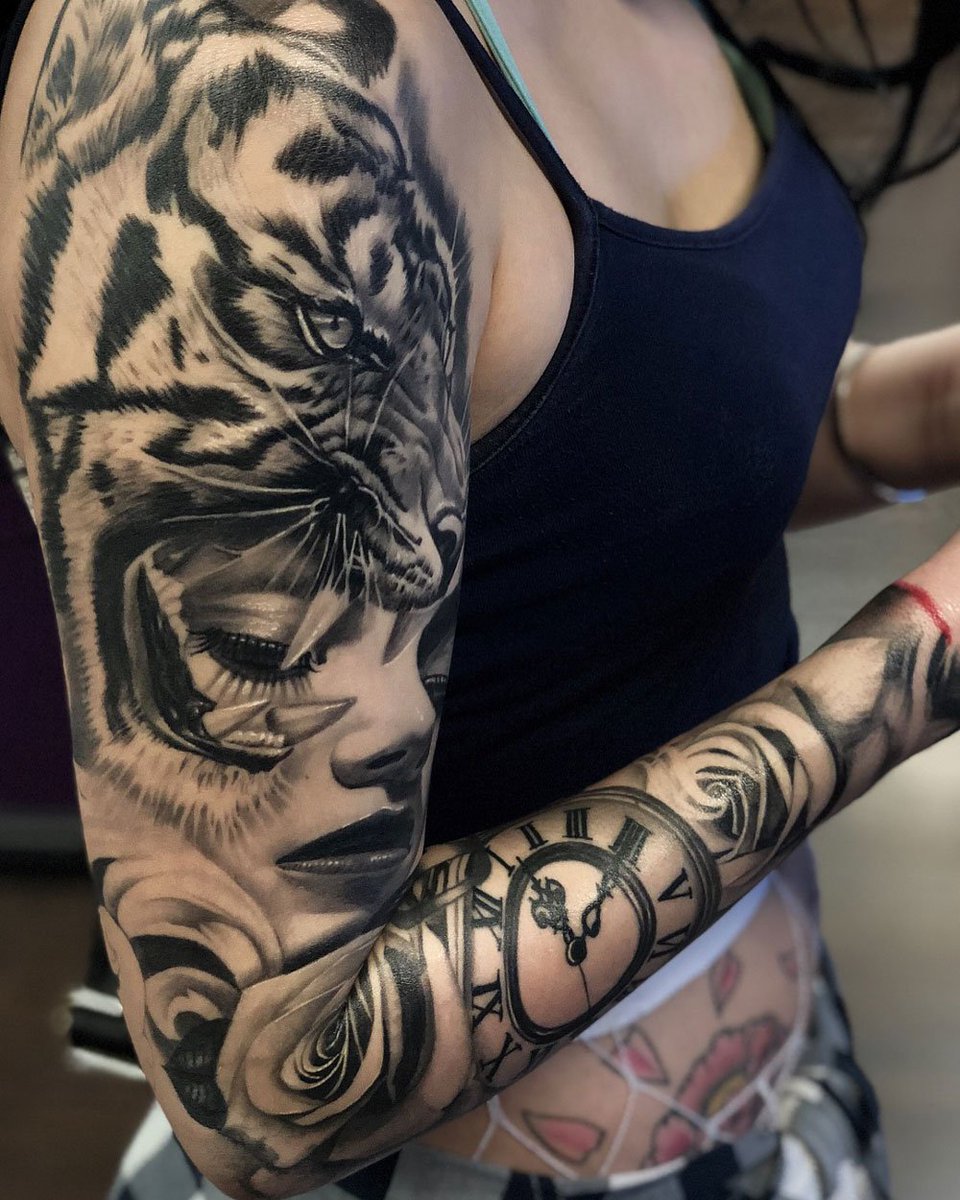 tiger sleeve tattoos