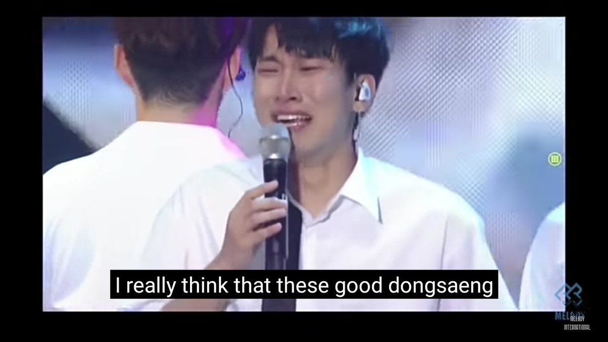 Eunkwang said that Minhyuk, Changsub, Hyunsik, Peniel, Ilhoon and Sungjae are blessing from above.