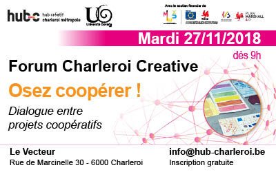 Forum Charleroi Creative ce 27/11 au Vecteur pour échanger et découvrir des projets inspirants inscrits dans le mouvement coopératif et de l'économie sociale. Détail de l'événement et inscription: eventbrite.fr/e/forum-charle… … …